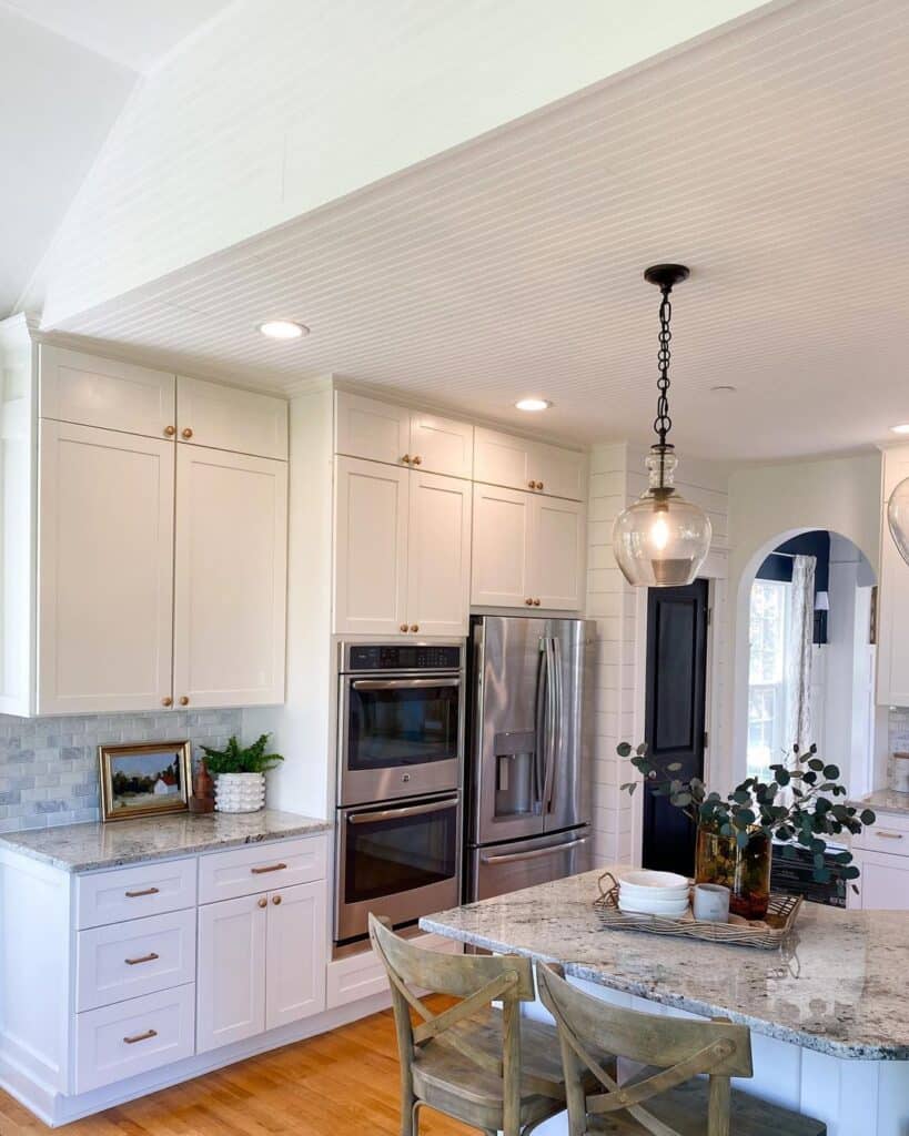 White and Grey Stone Kitchen