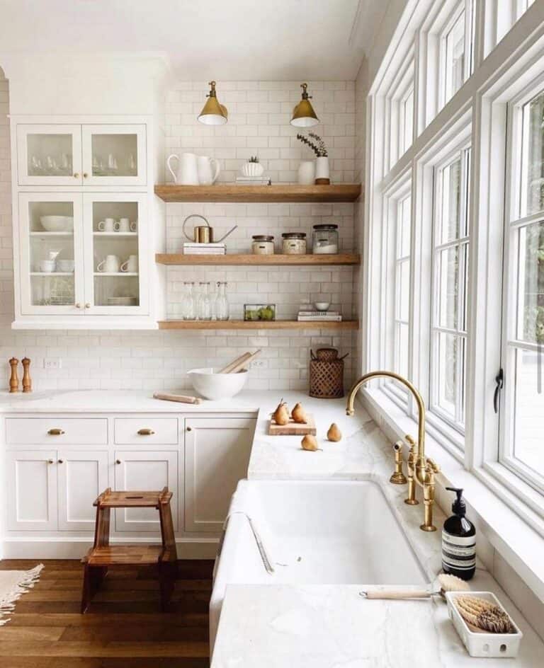 Wood Accents and Abundant Counter Space