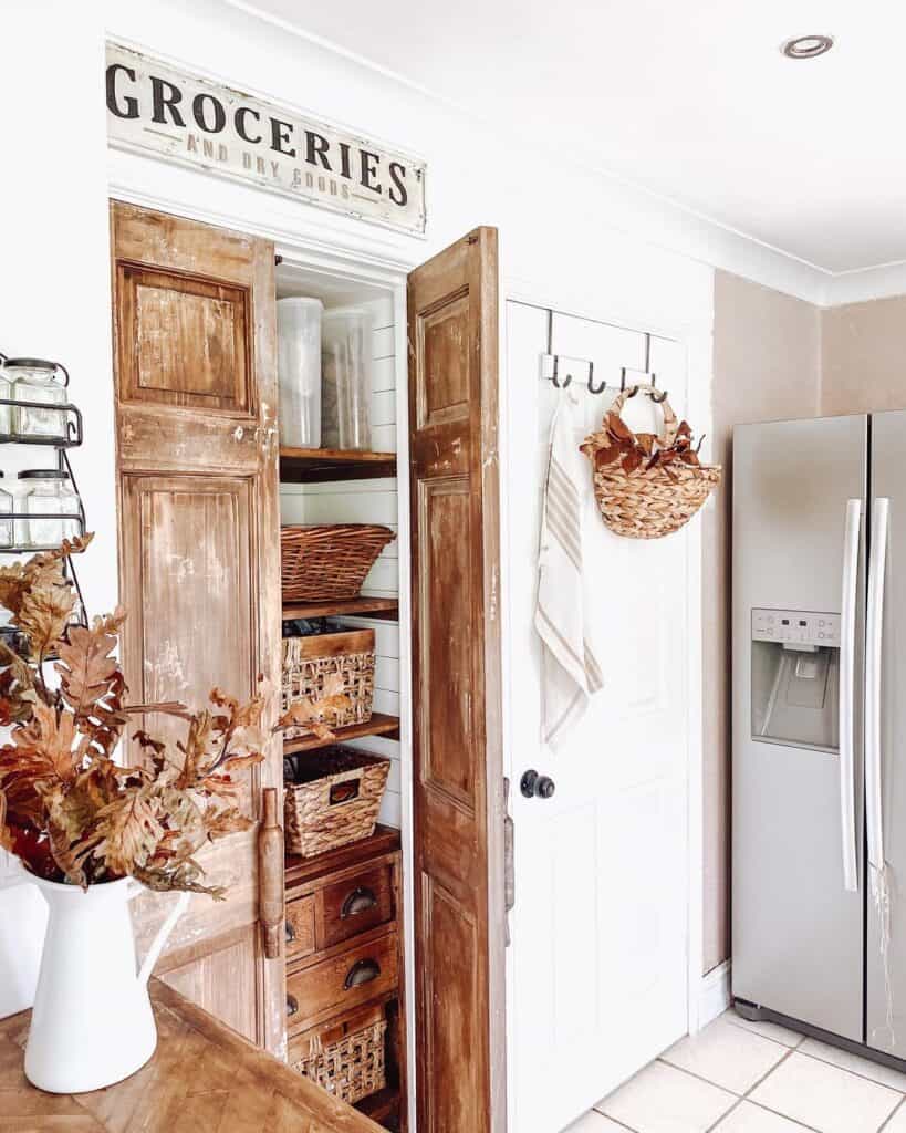 Wood Pantry Doors and Fall Décor