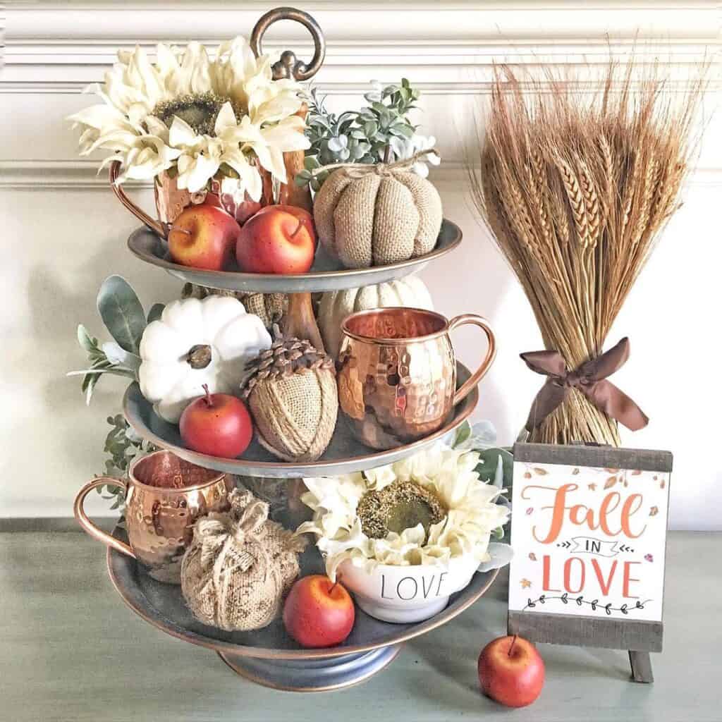 Autumn Display with Sunflower Kitchen Décor