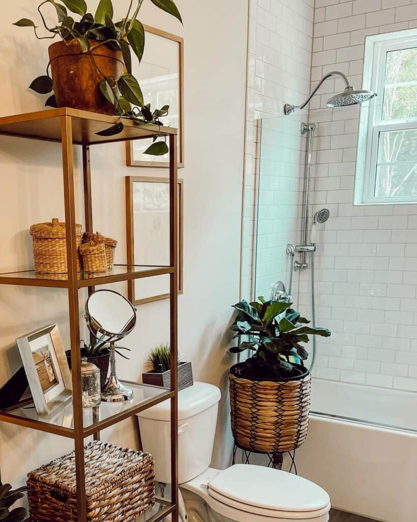 Bathroom with Chrome Rain Shower Head