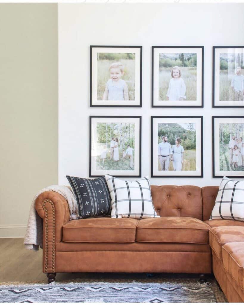 Black Accent Family Photo Gallery Wall