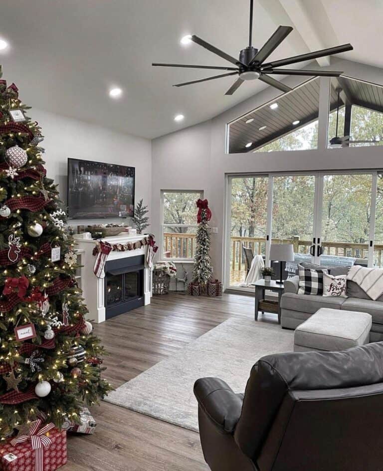 Black and Gray Furniture and Seasonal Décor
