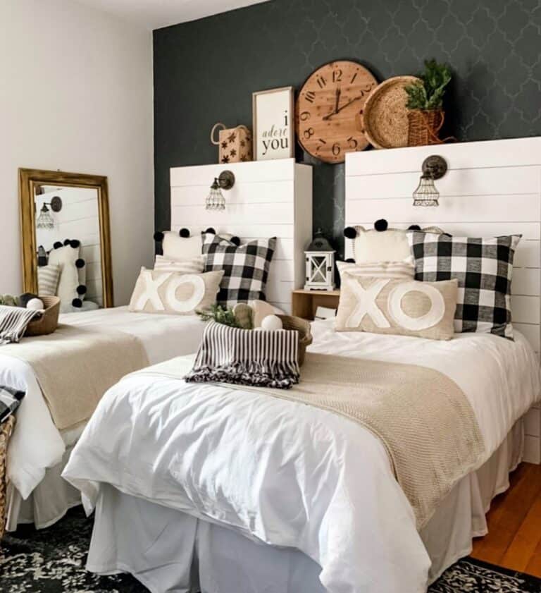 Black and White Christmas Throw Pillows