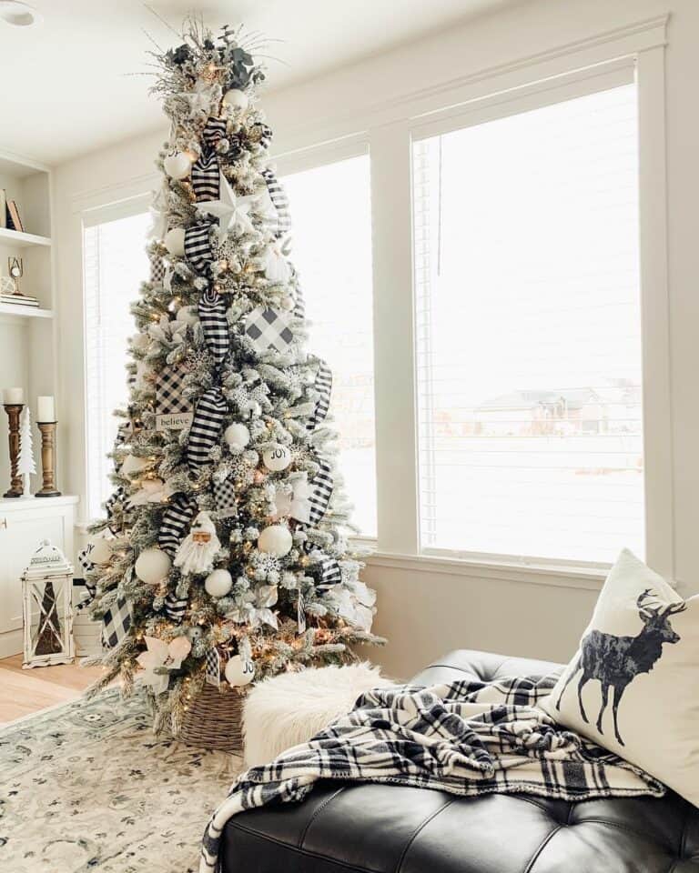 Black and White Furniture with Matching Tree