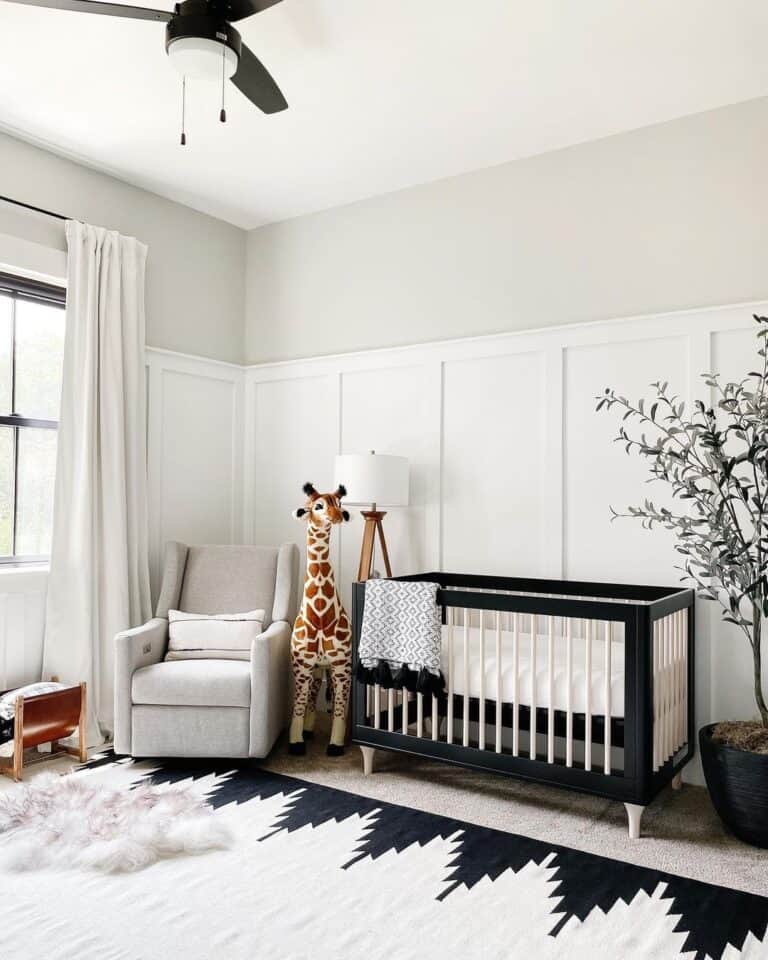 Black and White Gender Neutral Nursery Theme