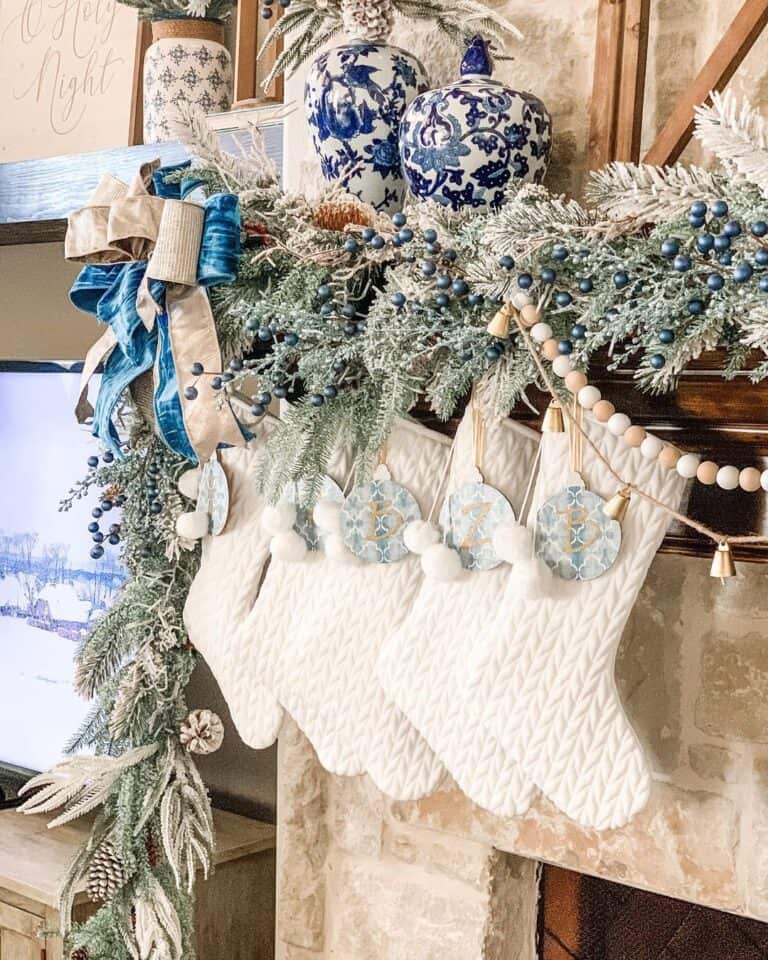 Blue Holiday Decorating