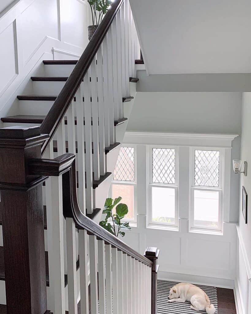 Board and Batten Wainscoting Stairs