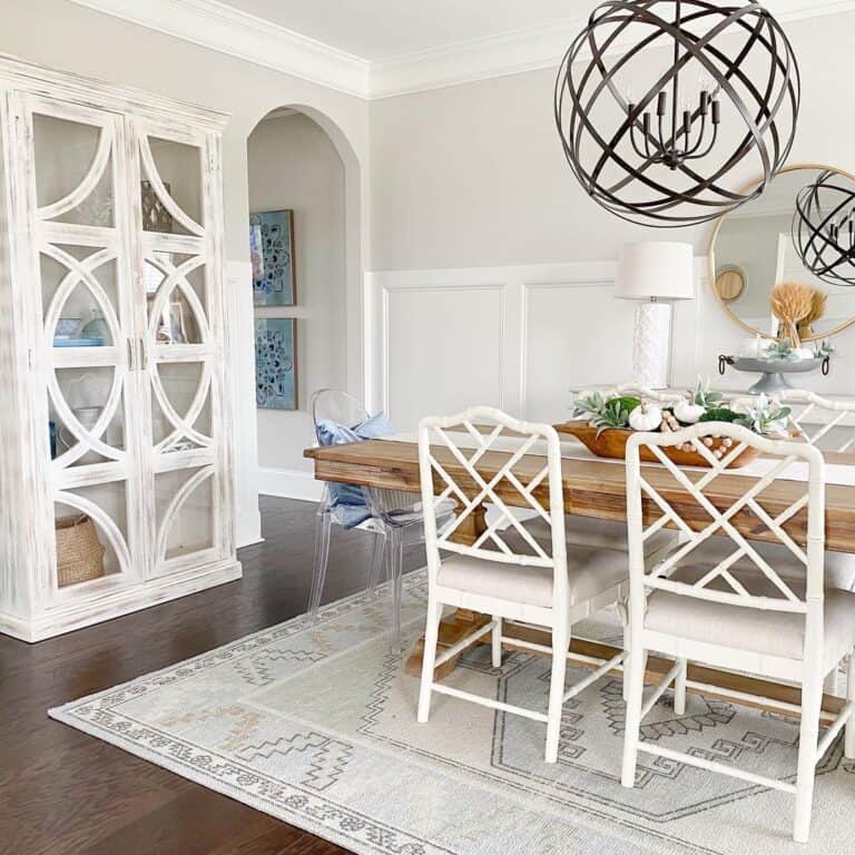Coastal Inspired Dining Space with Hint of Fall