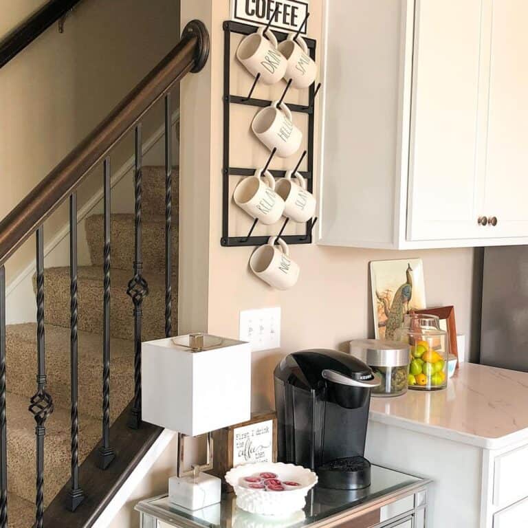 Coffee Station Nook in Neutral Kitchen