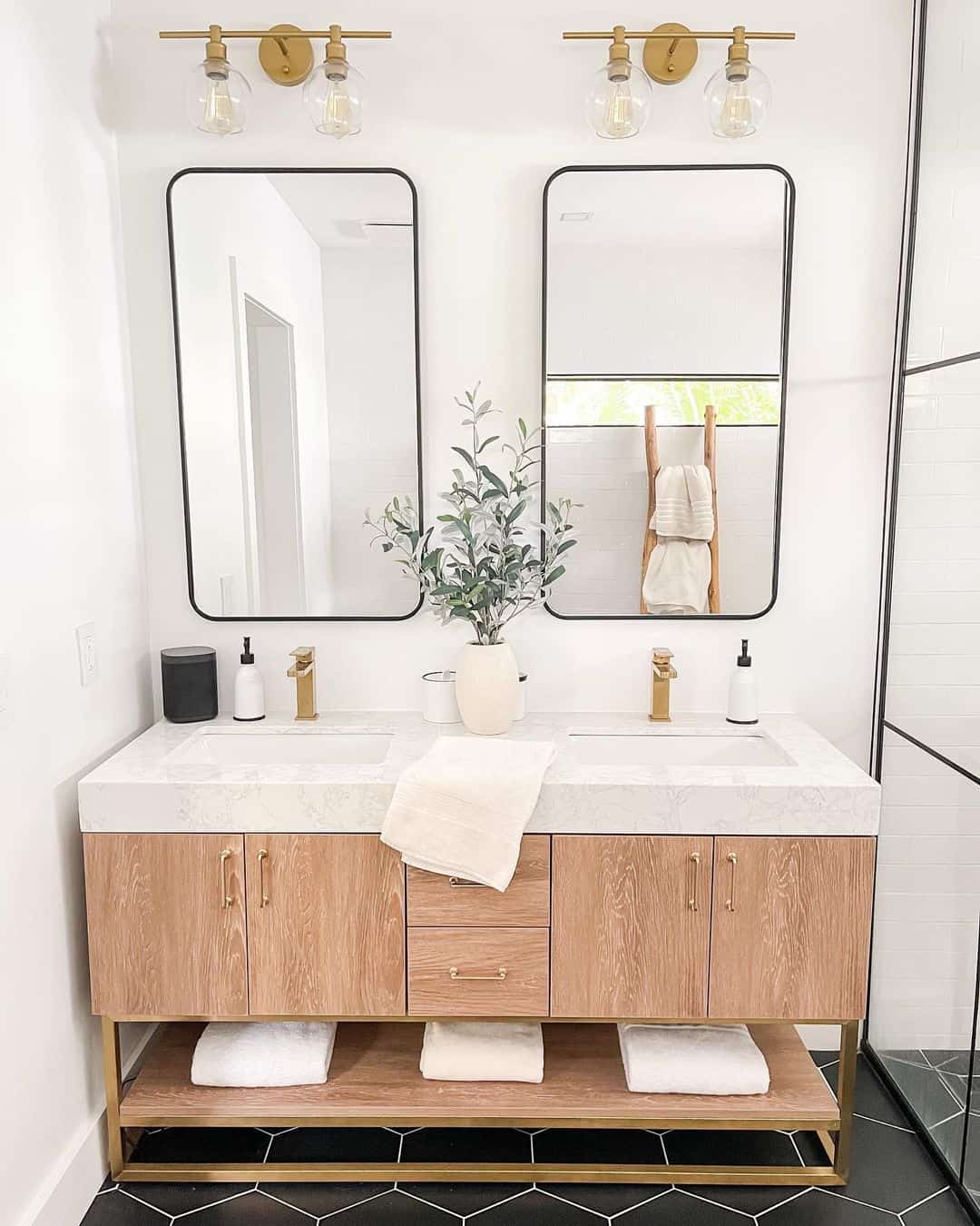 30 Wood Double Vanity Ideas for a Pretty and Purposeful Bathroom