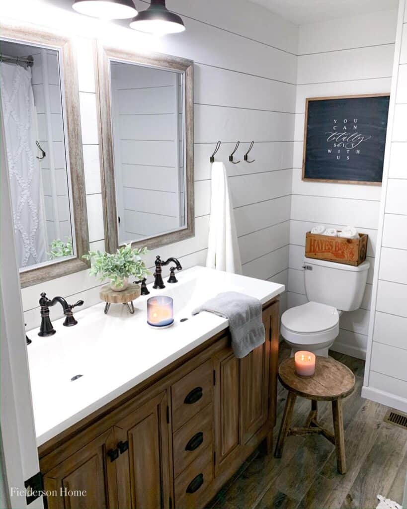Country Style Shiplap and Vintage Woods