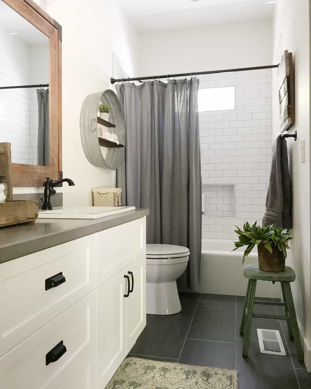 22 Gray Bathroom Floor Tile Ideas That Make a Statement
