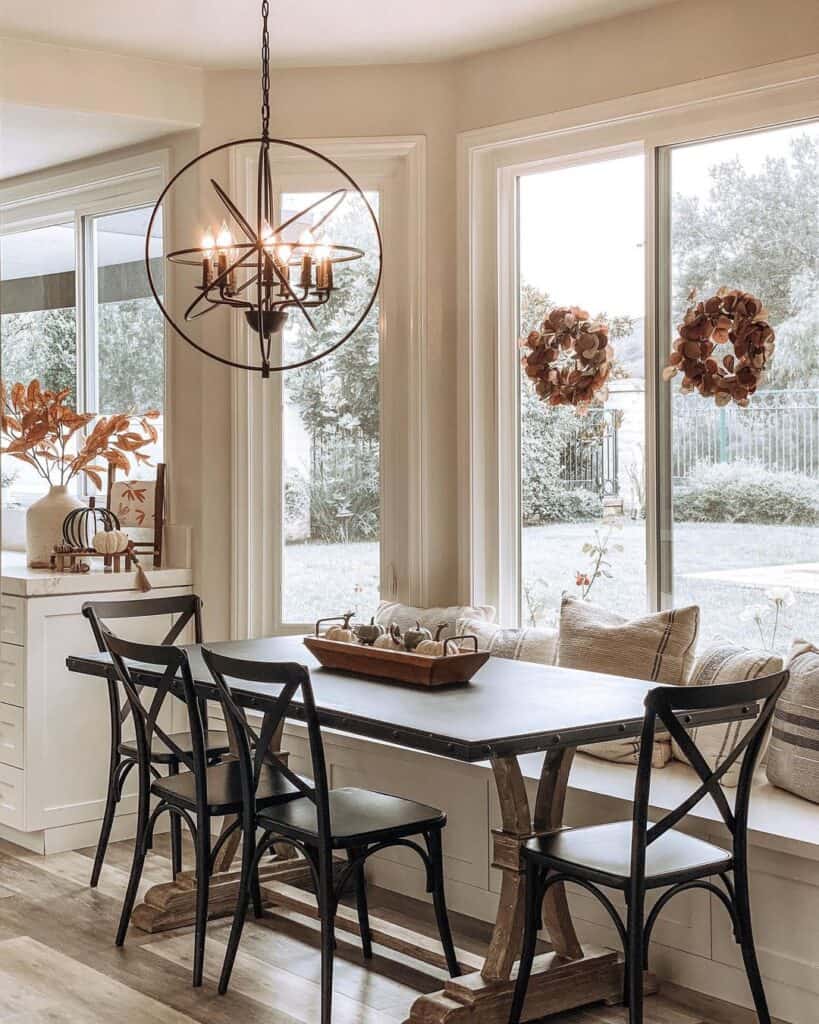 Cozy Fall Inspired Dining Nook