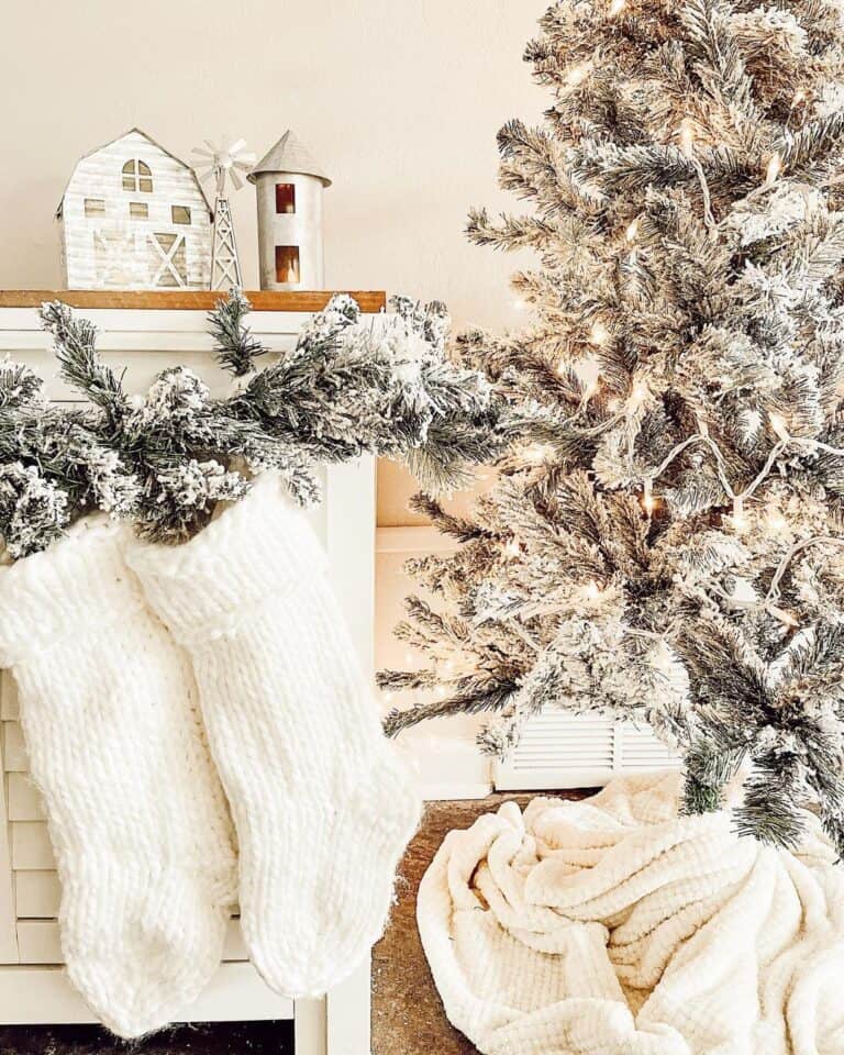 Cozy White Christmas Stockings