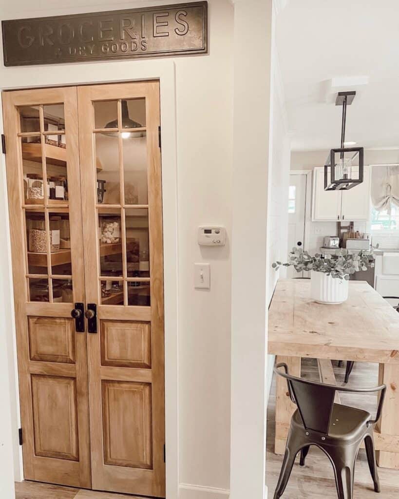 Distressed Wooden Farmhouse Pantry Doors