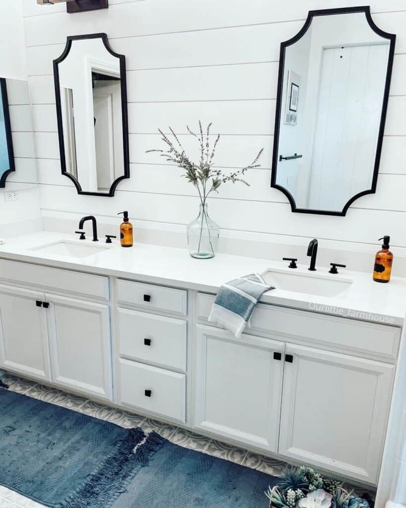 Double Vanity Farmhouse Shiplap Bathroom