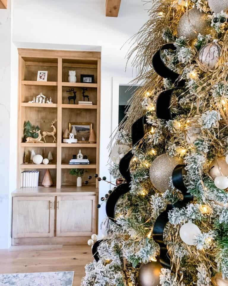 Black, White And Gold Christmas Tree