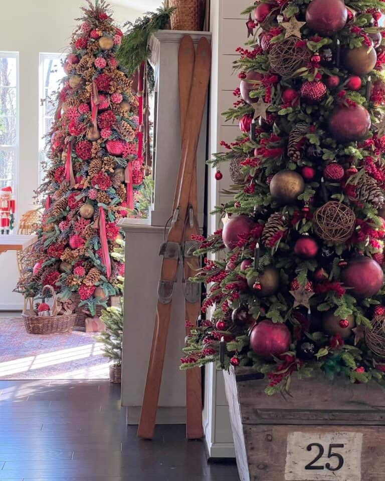 Farmhouse Pink Christmas Decorations Ideas