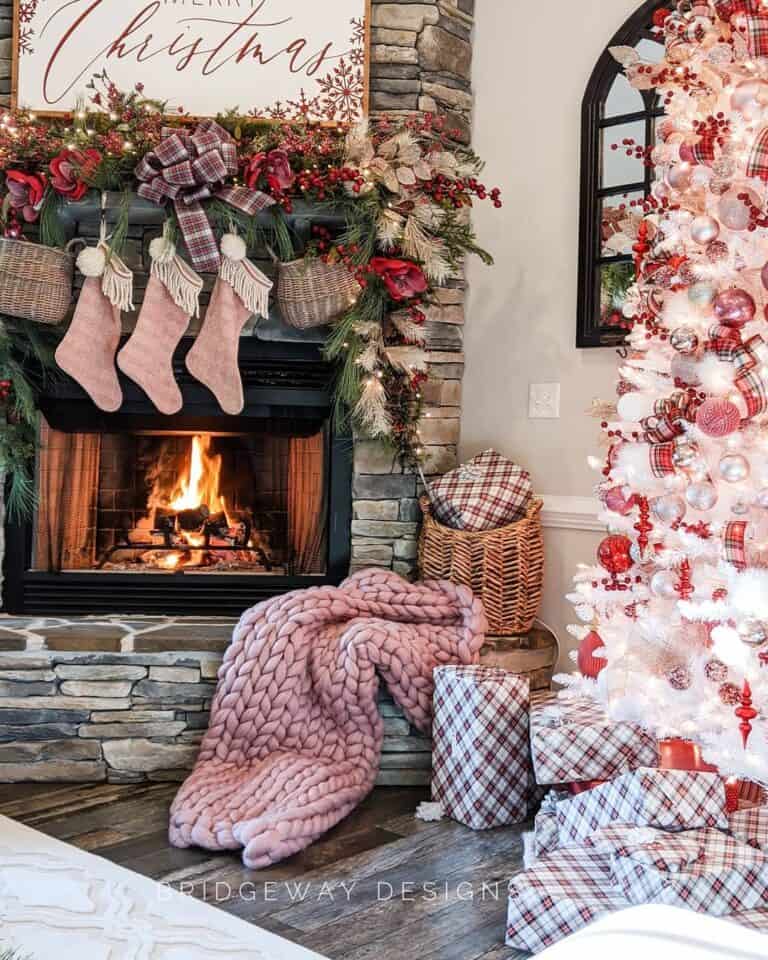 Festive Pink Christmas Tree Decorations