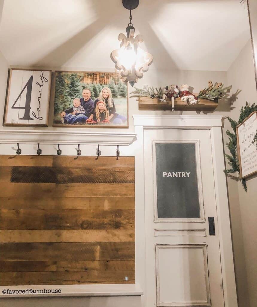 Frosted Glass Paneled Farmhouse Pantry Door