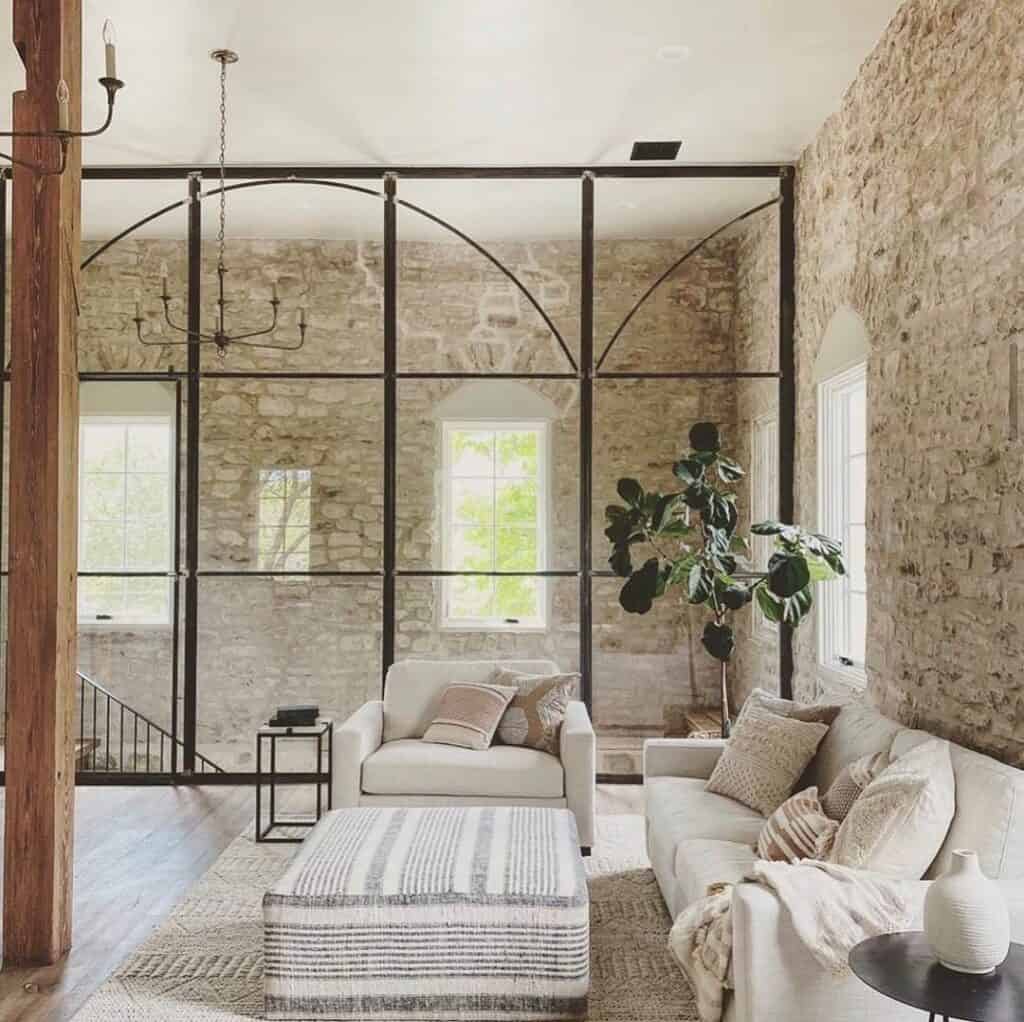 Fun Pouf Living Room Ideas Include Striped Poufs Soul & Lane