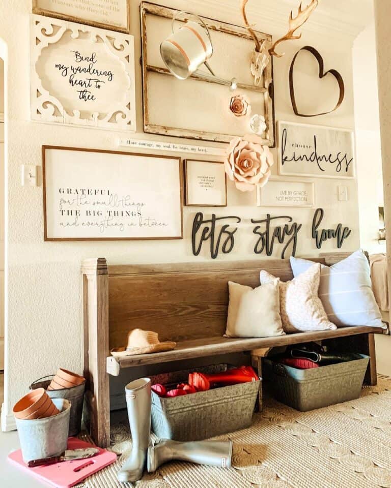 Functional Farmhouse Gallery Wall
