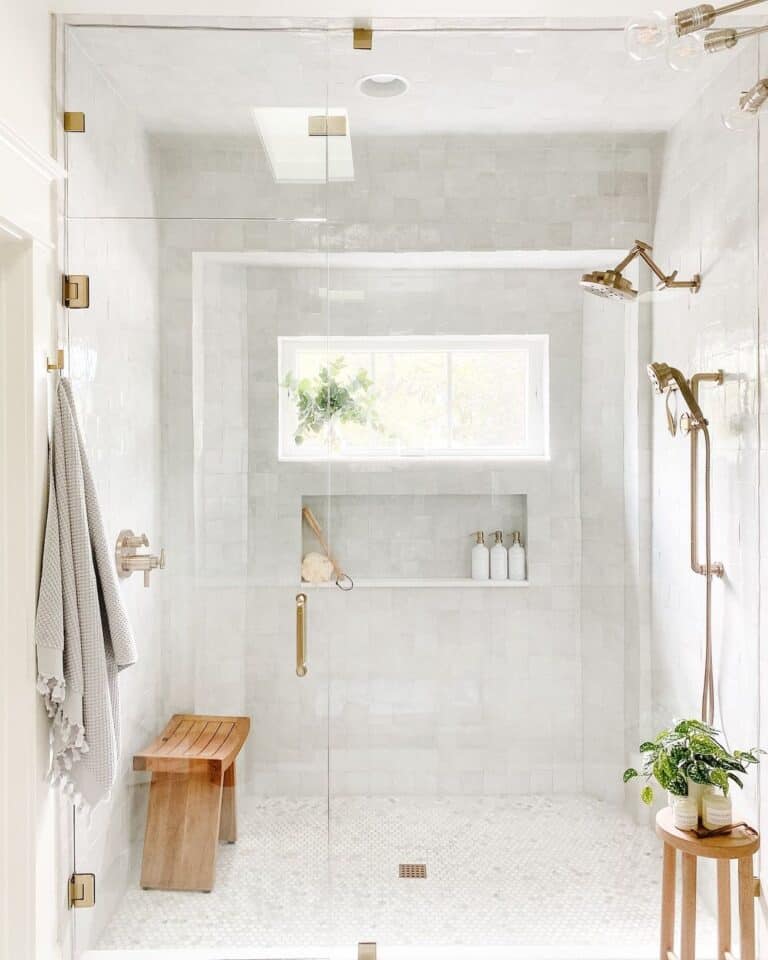 Gold Rain Shower Kit for Bathroom