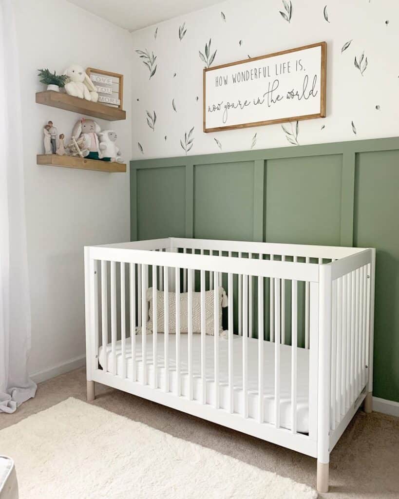 Green and White Gender Neutral Nursery Ideas Soul & Lane