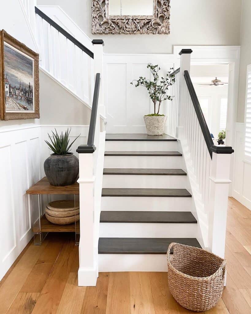 Greenery in Beige Planter for Stair Landing
