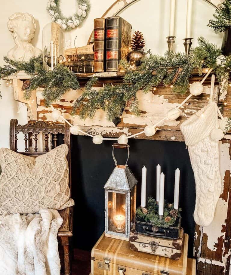 Holiday Fake Fireplace Mantel Ideas