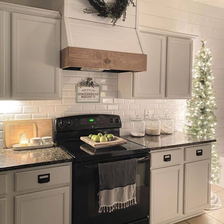Kitchen with Christmas Pencil Tree
