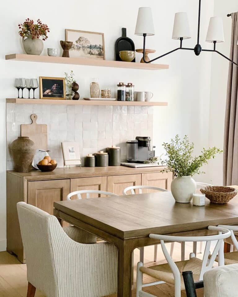Light Wood Dining Room Sideboard