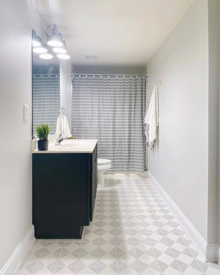Minimalist Bathroom with Pattern Accents
