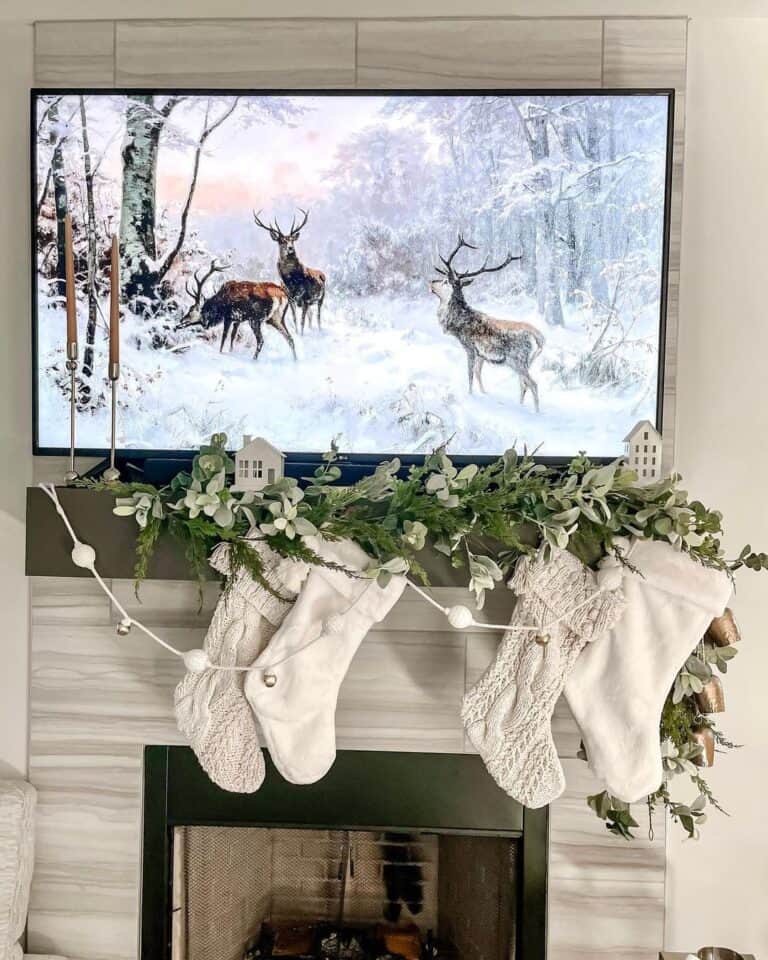 Modern Christmas Mantle