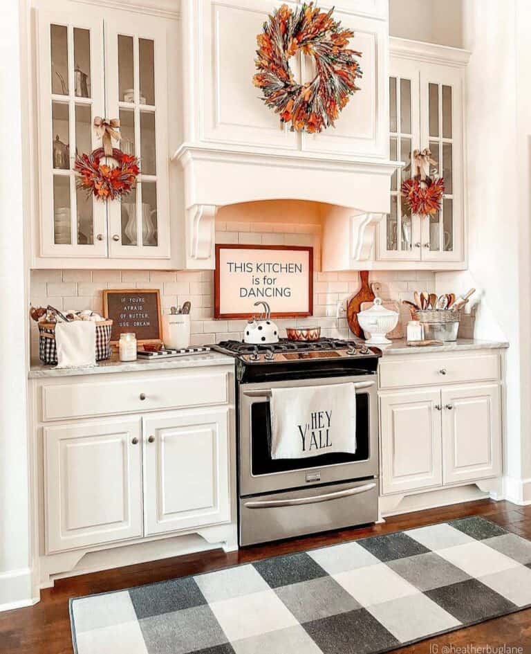 Modern Farmhouse Kitchen with Fall Theme