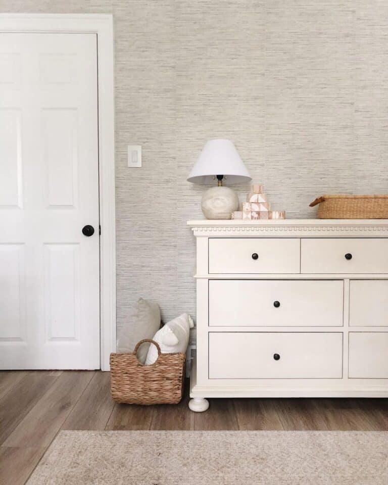 Natural Tone Nursery with White Dresser
