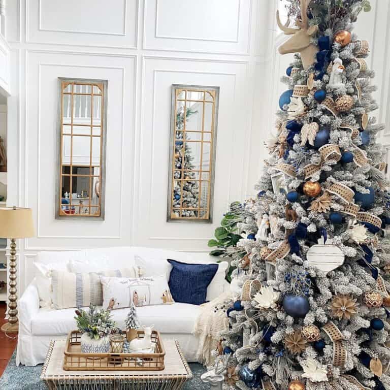 Navy Blue Christmas Tree Decorations