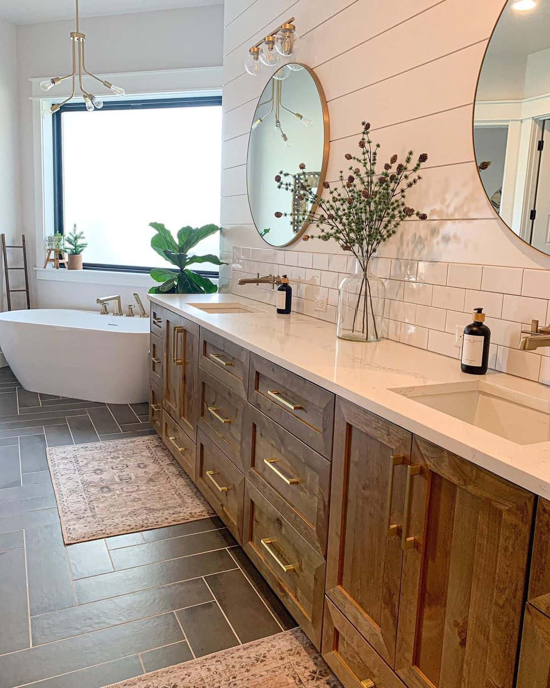 30 Wood Double Vanity Ideas for a Pretty and Purposeful Bathroom