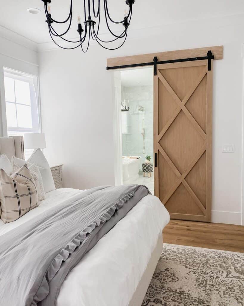 Neutral Bedroom with Natural Flooring