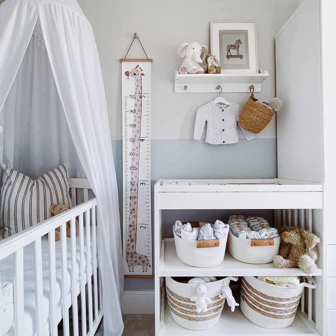 Pale Blue and White Nursery Soul & Lane