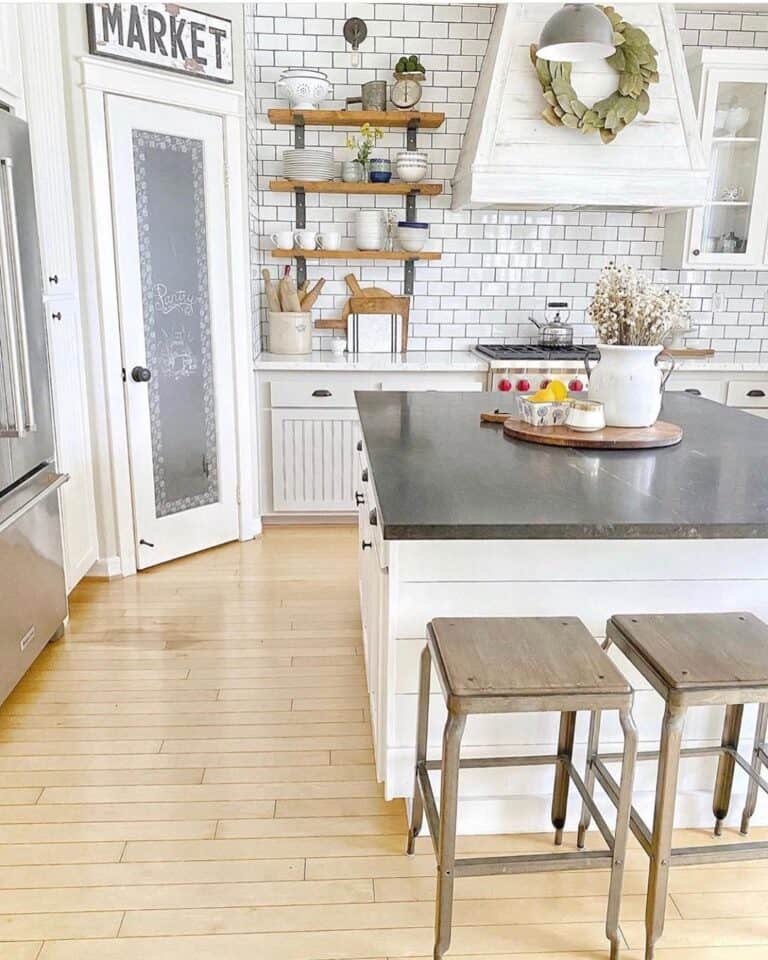 Pantry Frosted Glass Door