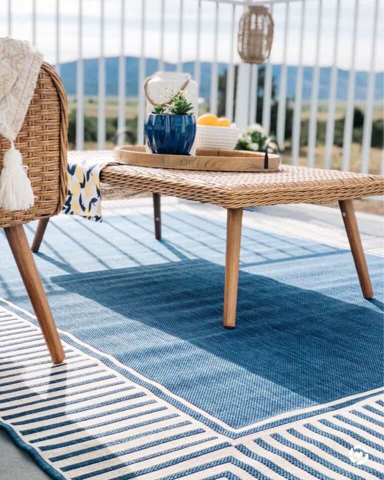 Patio Sitting Area with Wicker Furniture