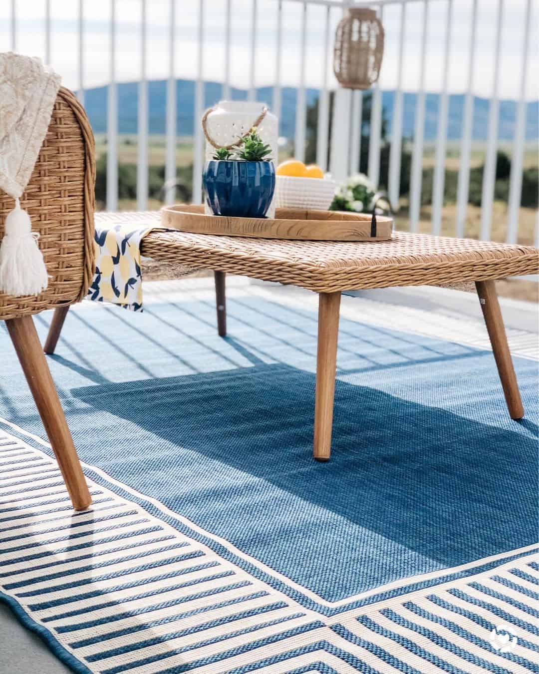 Patio Sitting Area with Wicker Furniture Soul & Lane