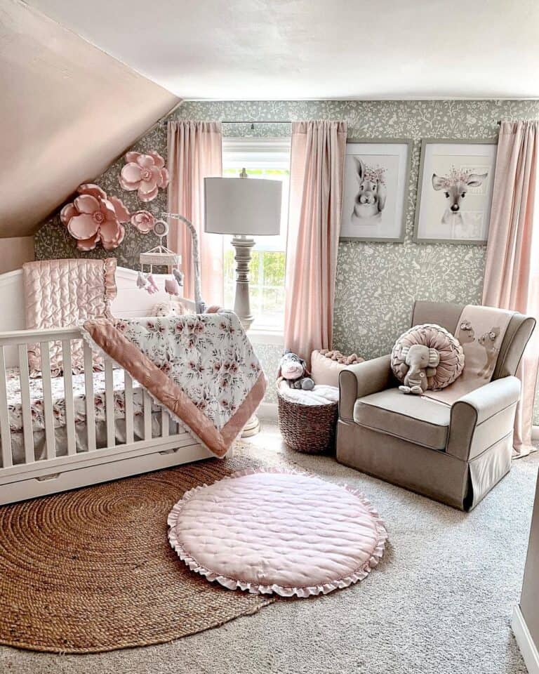 Patterned Girl's Nursery Decor