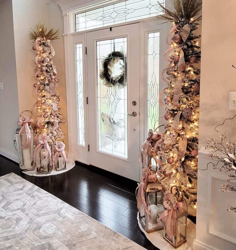 Pencil Christmas Trees for Foyer