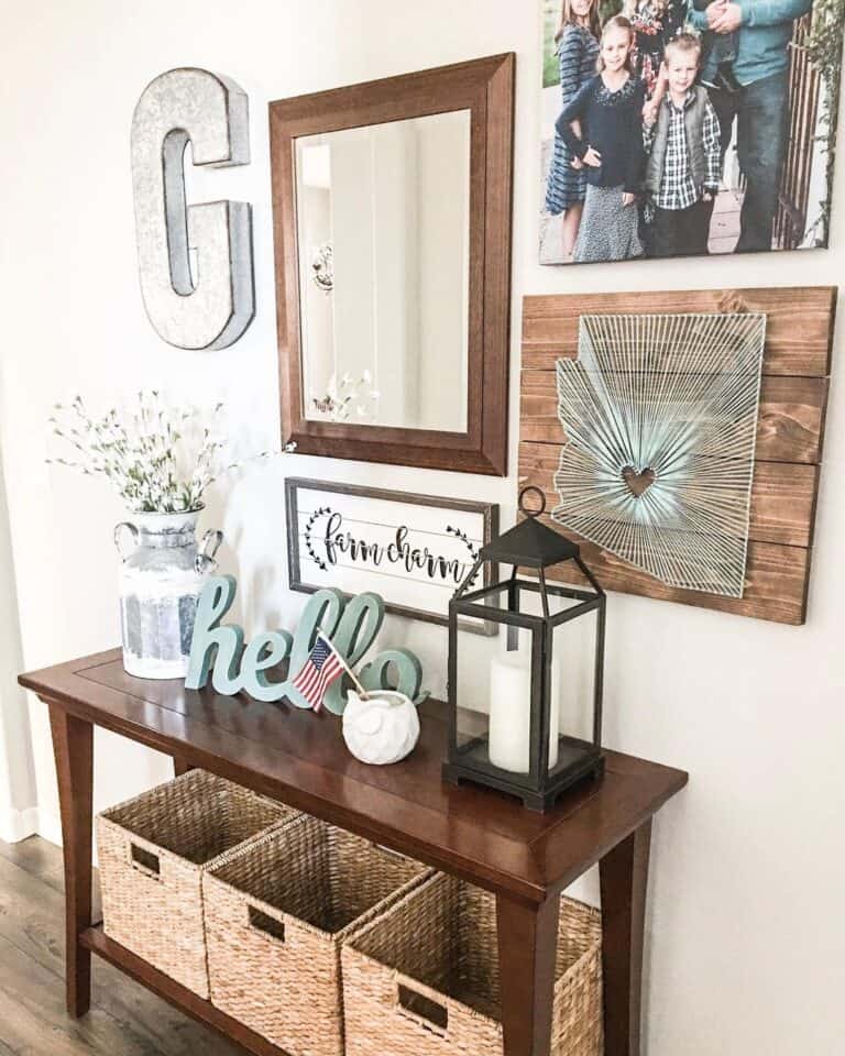 Personalized Wall Décor Including Framed Mirror