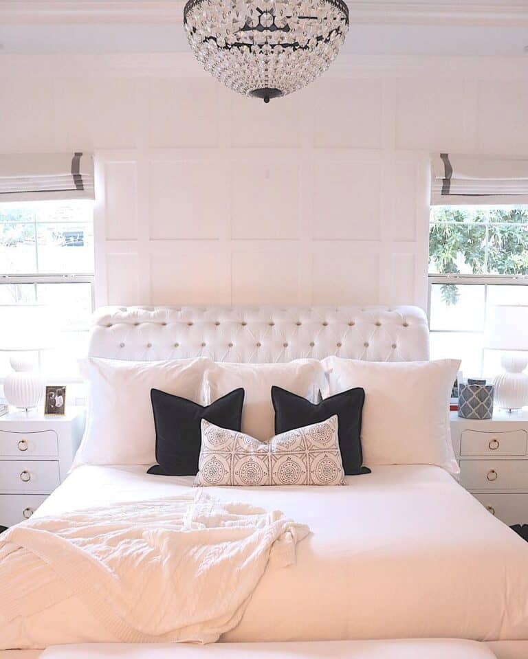 Pink Bedding with Black Pillows