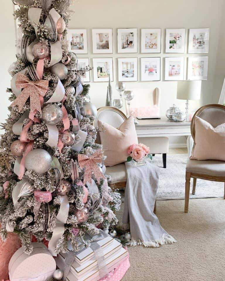 Pink Christmas Tree Ideas for a Living Room