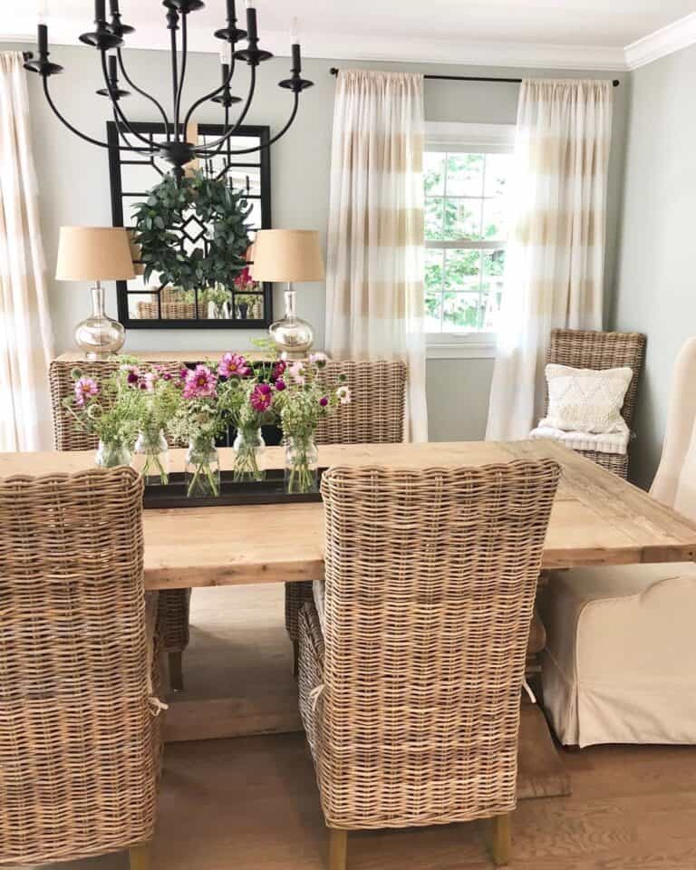 Rattan Dining Chairs for Wood Dining Table